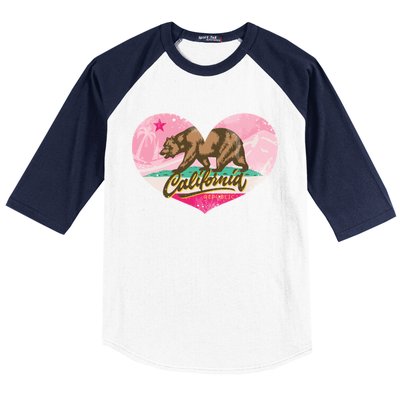 California Republic Heart Baseball Sleeve Shirt