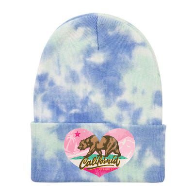 California Republic Heart Tie Dye 12in Knit Beanie