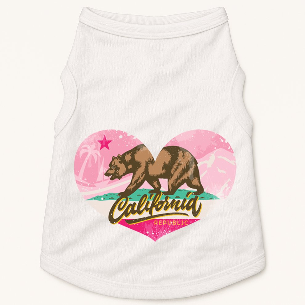 California Republic Heart Doggie Tank