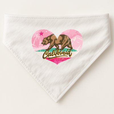 California Republic Heart USA-Made Doggie Bandana