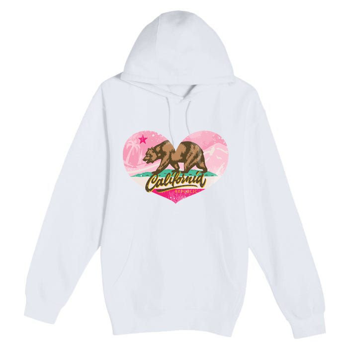 California Republic Heart Premium Pullover Hoodie