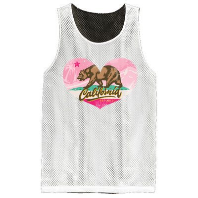 California Republic Heart Mesh Reversible Basketball Jersey Tank