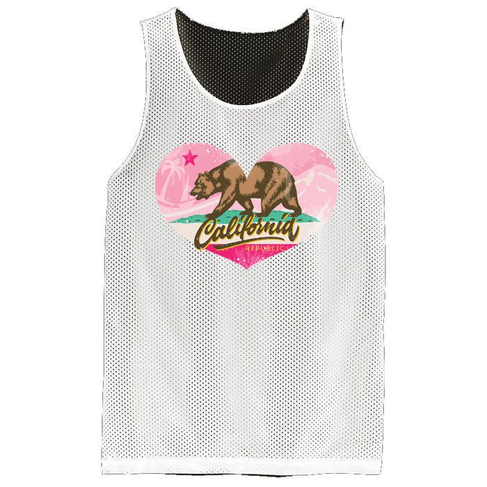 California Republic Heart Mesh Reversible Basketball Jersey Tank