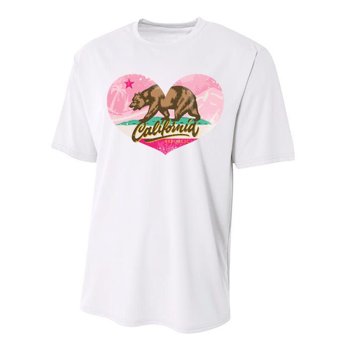 California Republic Heart Performance Sprint T-Shirt