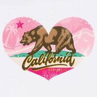 California Republic Heart Womens Tank Top