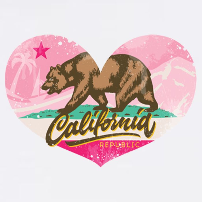California Republic Heart Womens Tank Top