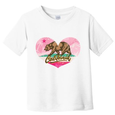 California Republic Heart Toddler T-Shirt