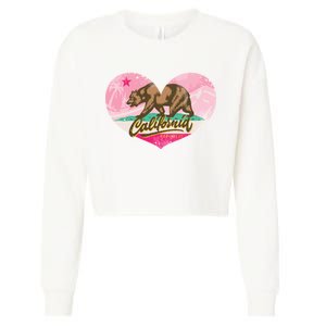 California Republic Heart Cropped Pullover Crew