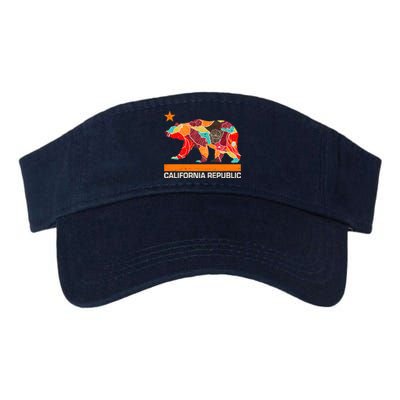 California Republic Logo Flower Floral Pattern Bear Valucap Bio-Washed Visor