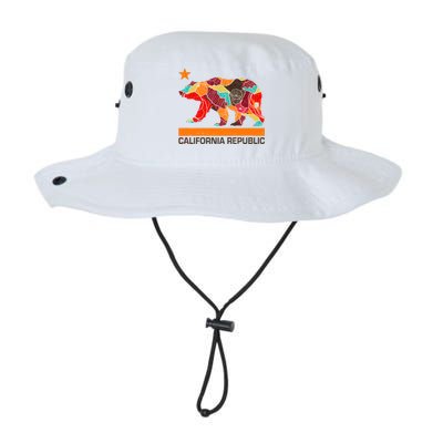 California Republic Logo Flower Floral Pattern Bear Legacy Cool Fit Booney Bucket Hat