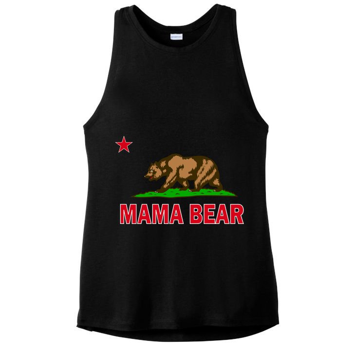 California Republic Mama Bear Ladies PosiCharge Tri-Blend Wicking Tank