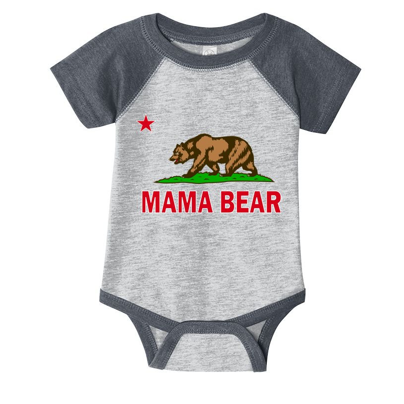 California Republic Mama Bear Infant Baby Jersey Bodysuit