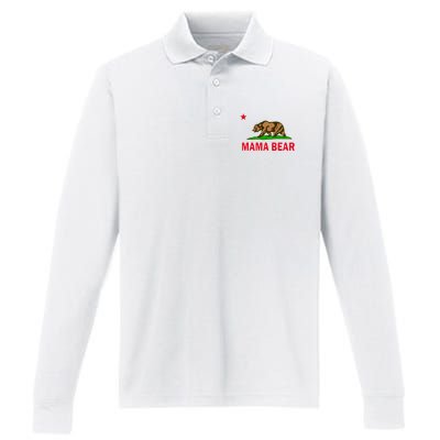 California Republic Mama Bear Performance Long Sleeve Polo