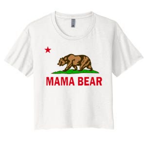 California Republic Mama Bear Women's Crop Top Tee