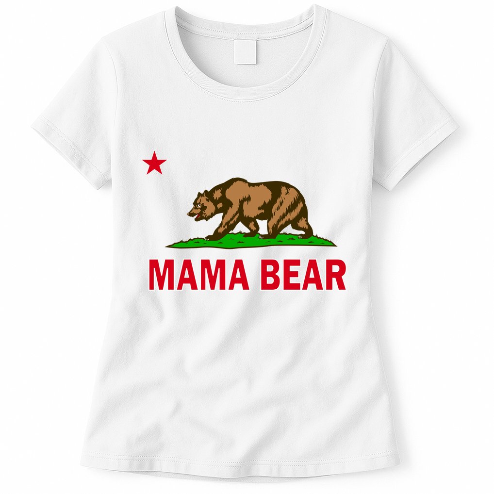 California Republic Mama Bear Womens T-Shirt