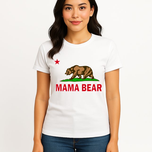 California Republic Mama Bear Womens T-Shirt