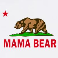 California Republic Mama Bear Womens T-Shirt