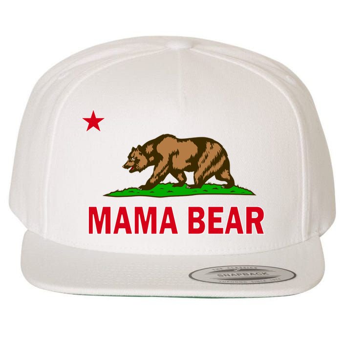 California Republic Mama Bear Wool Snapback Cap