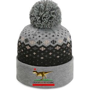 California Republic Prehistoric T-Rex The Baniff Cuffed Pom Beanie