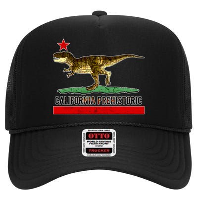 California Republic Prehistoric T-Rex High Crown Mesh Back Trucker Hat