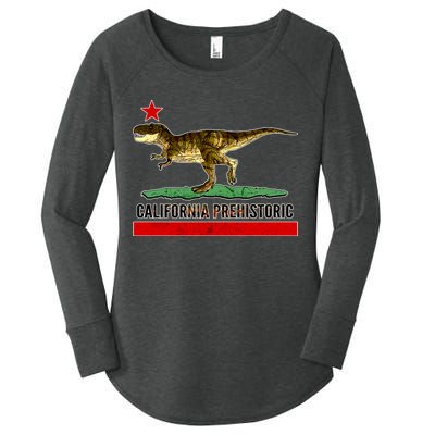 California Republic Prehistoric T-Rex Women's Perfect Tri Tunic Long Sleeve Shirt