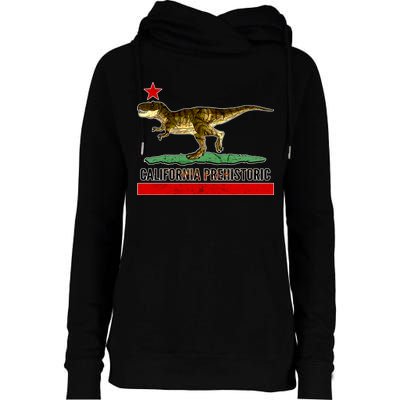 California Republic Prehistoric T-Rex Womens Funnel Neck Pullover Hood