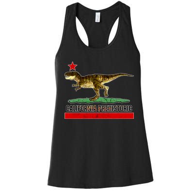 California Republic Prehistoric T-Rex Women's Racerback Tank