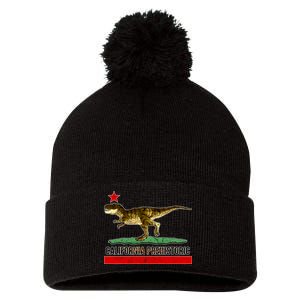 California Republic Prehistoric T-Rex Pom Pom 12in Knit Beanie