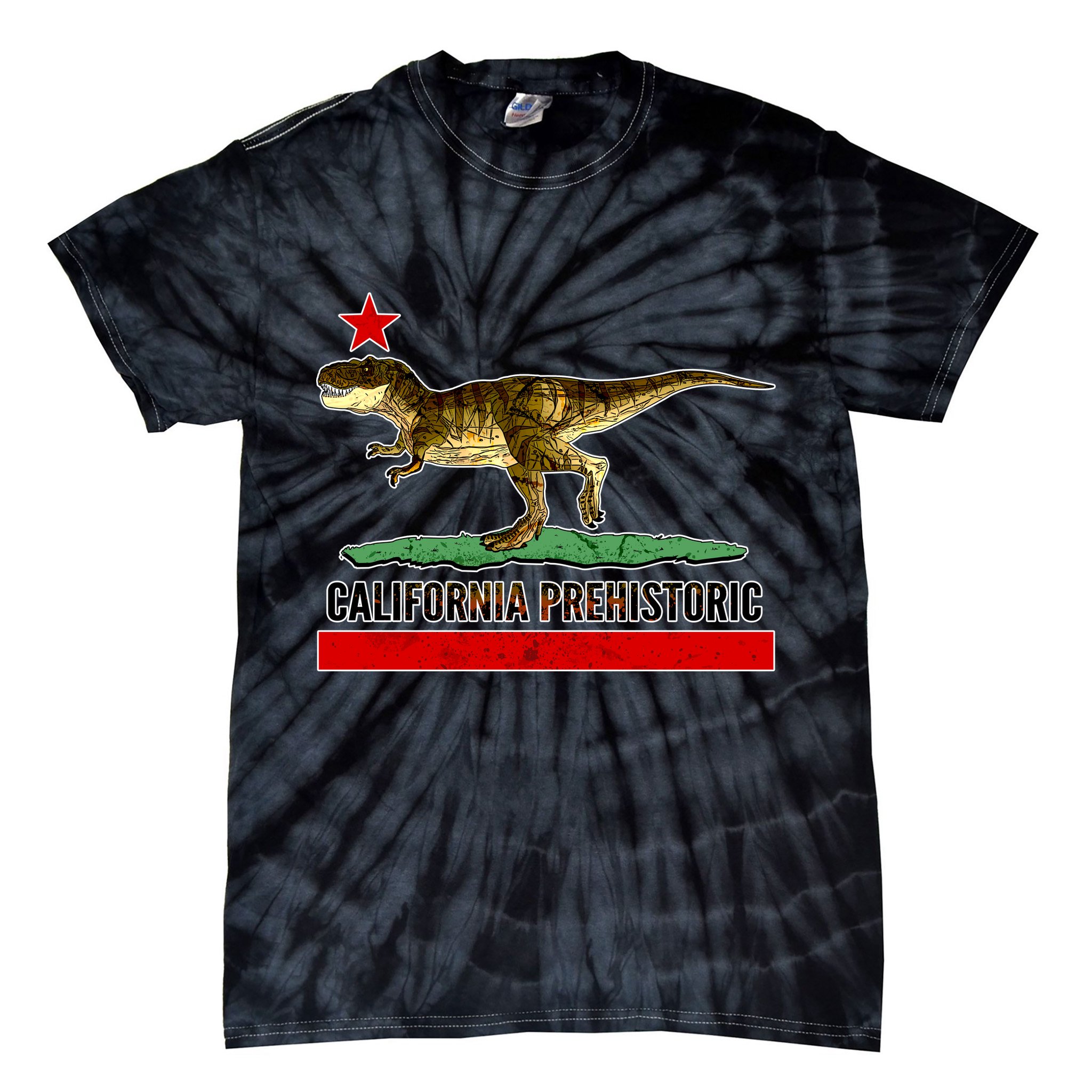 California Republic Prehistoric T-Rex Tie-Dye T-Shirt