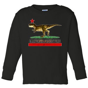 California Republic Prehistoric T-Rex Toddler Long Sleeve Shirt