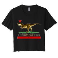 California Republic Prehistoric T-Rex Women's Crop Top Tee