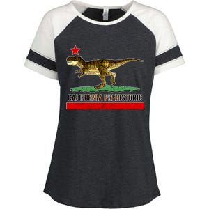 California Republic Prehistoric T-Rex Enza Ladies Jersey Colorblock Tee