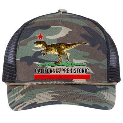 California Republic Prehistoric T-Rex Retro Rope Trucker Hat Cap