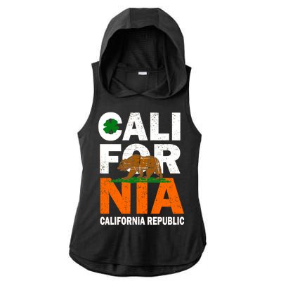 California Republic St. Patrick's Day Irish Ladies PosiCharge Tri-Blend Wicking Draft Hoodie Tank