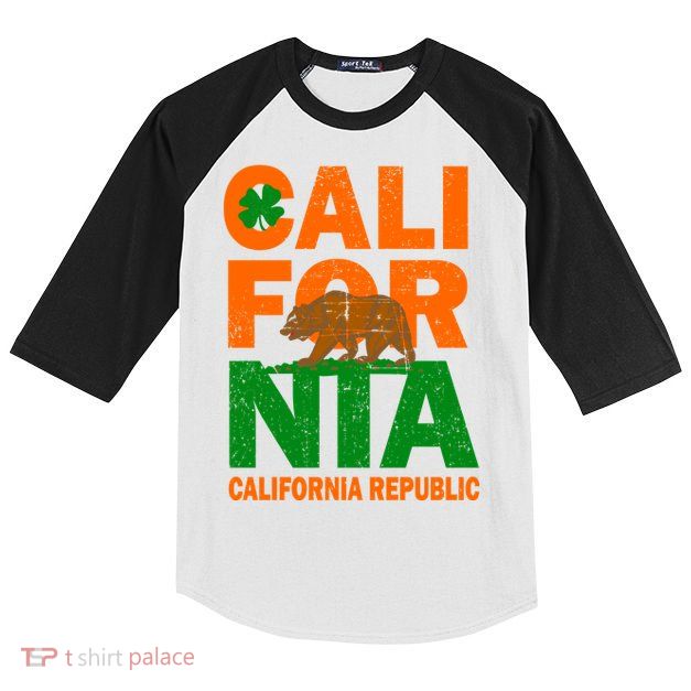 California Republic St. Patrick's Day Irish Kids Colorblock Raglan Jersey