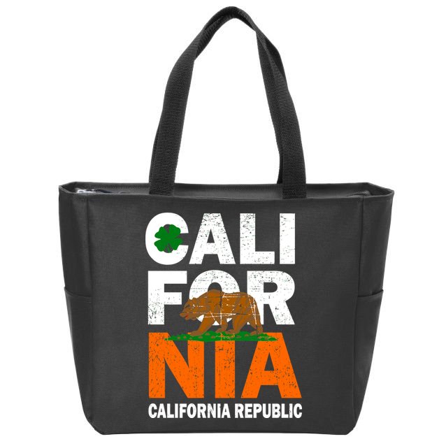 California Republic St. Patrick's Day Irish Zip Tote Bag