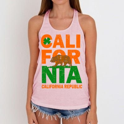 California Republic St. Patrick's Day Irish Women's Knotted Racerback Tank