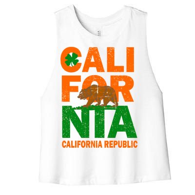 California Republic St. Patrick's Day Irish Women's Racerback Cropped Tank