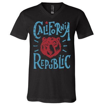 California Republic Vintage V-Neck T-Shirt