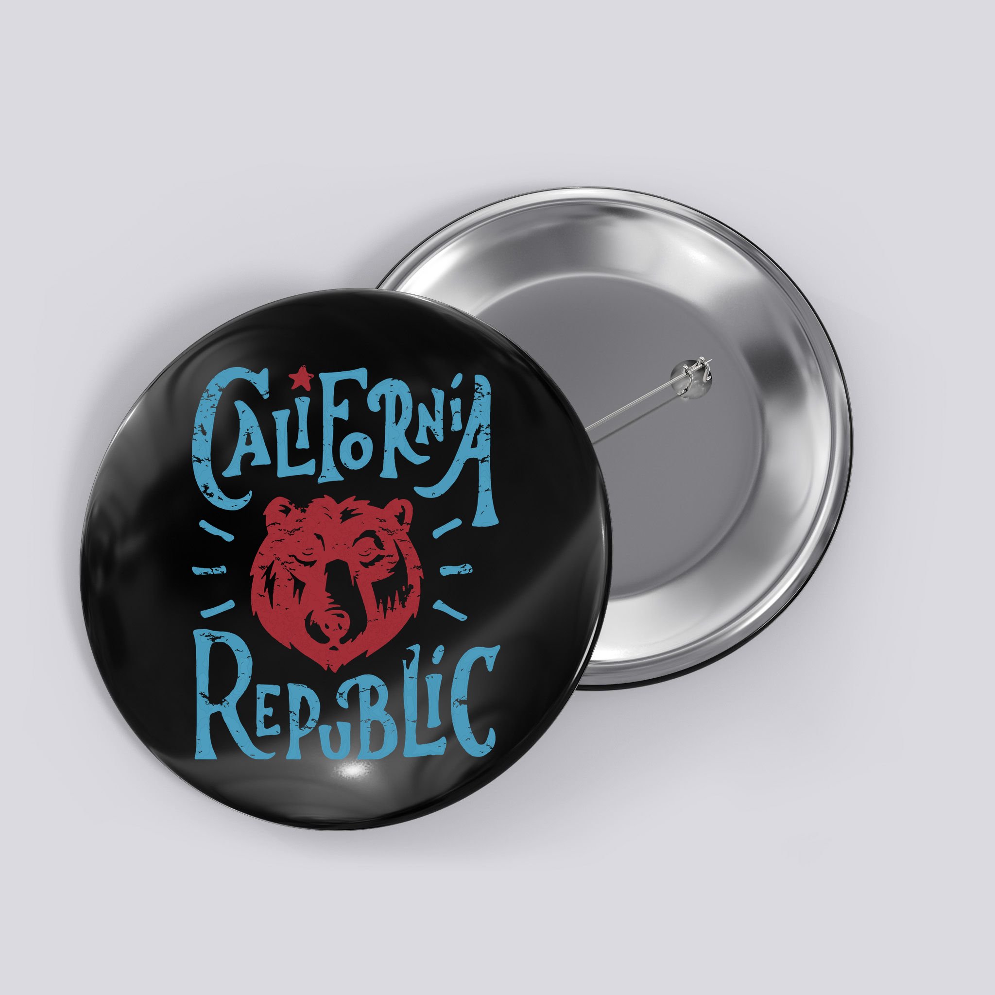 California Republic Vintage Button