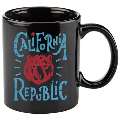 California Republic Vintage 11oz C Handle Ceramic Mug