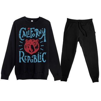 California Republic Vintage Premium Crewneck Sweatsuit Set