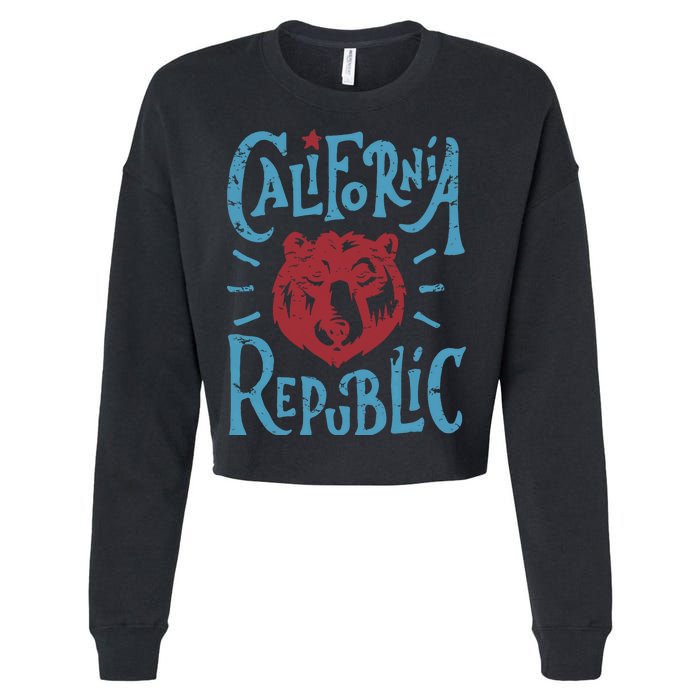 California Republic Vintage Cropped Pullover Crew