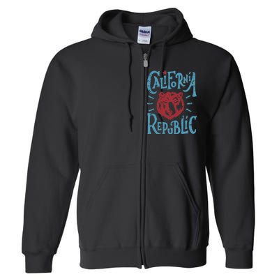 California Republic Vintage Full Zip Hoodie