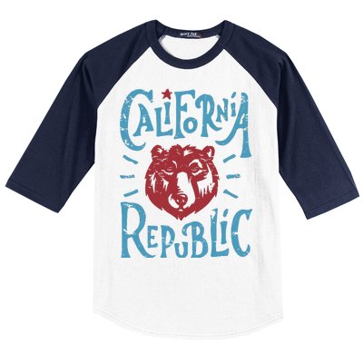 California Republic Vintage Baseball Sleeve Shirt