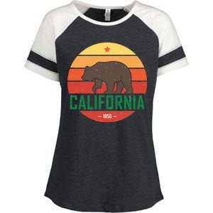 California Retro Circle Enza Ladies Jersey Colorblock Tee