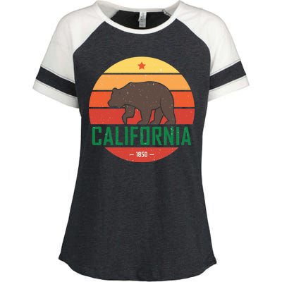 California Retro Circle Enza Ladies Jersey Colorblock Tee