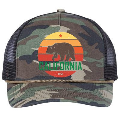 California Retro Circle Retro Rope Trucker Hat Cap