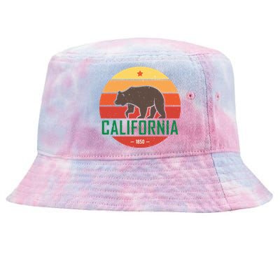 California Retro Circle Tie-Dyed Bucket Hat