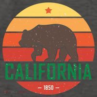California Retro Circle Vector Backpack